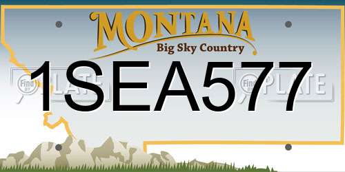 1SEA577 Montana License Plate