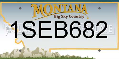 1SEB682 Montana License Plate