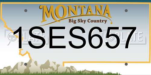 1SES657 Montana License Plate