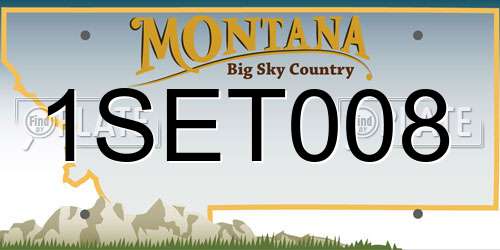 1SET008 Montana License Plate
