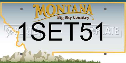 1SET51 Montana License Plate