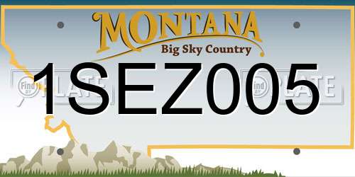 1SEZ005 Montana License Plate