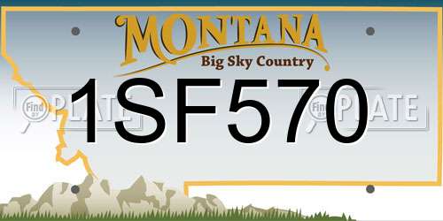 1SF570 Montana License Plate