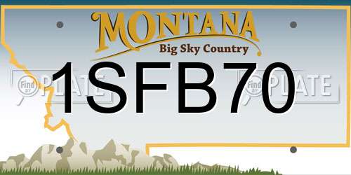 1SFB70 Montana License Plate