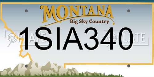 1SIA340 Montana License Plate