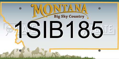 1SIB185 Montana License Plate