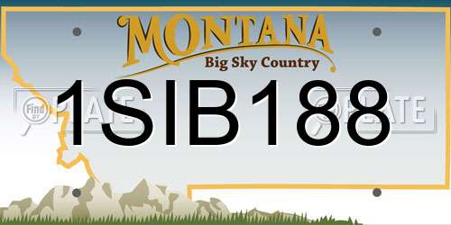 1SIB188 Montana License Plate