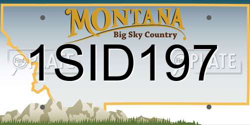 1SID197 Montana License Plate