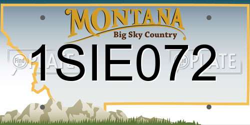 1SIE072 Montana License Plate