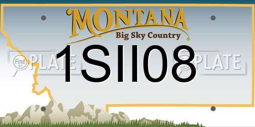 1SII08 Montana License Plate