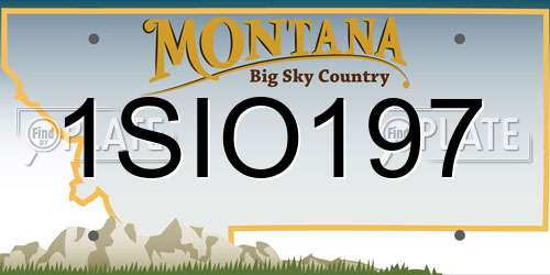 1SIO197 Montana License Plate
