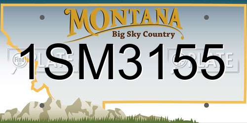 1SM3155 Montana License Plate
