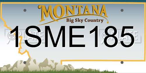 1SME185 Montana License Plate
