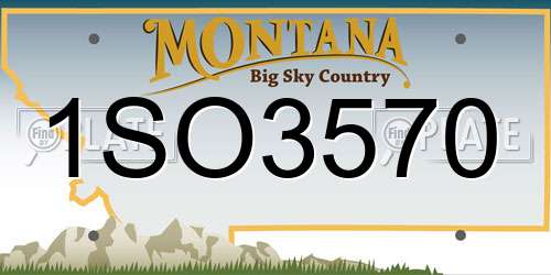 1SO3570 Montana License Plate