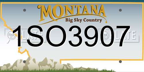 1SO3907 Montana License Plate