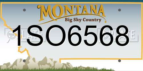 1SO6568 Montana License Plate