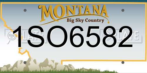 1SO6582 Montana License Plate