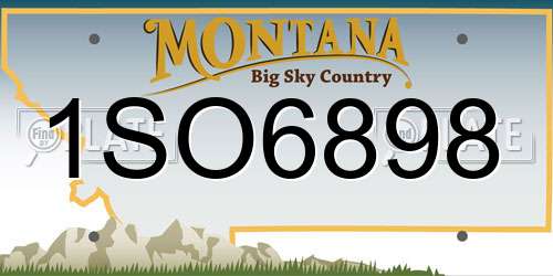 1SO6898 Montana License Plate