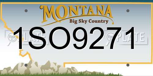 1SO9271 Montana License Plate