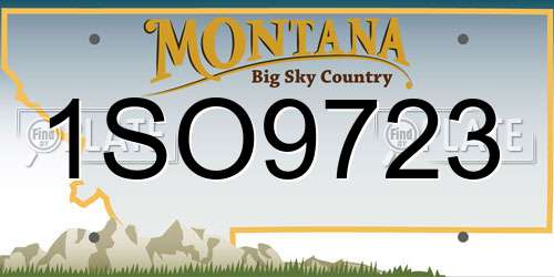 1SO9723 Montana License Plate