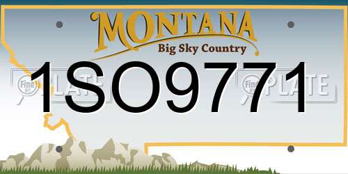 1SO9771 Montana License Plate