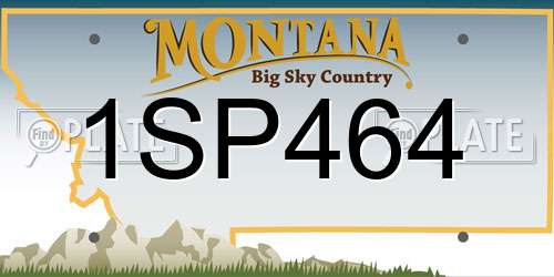 1SP464 Montana License Plate