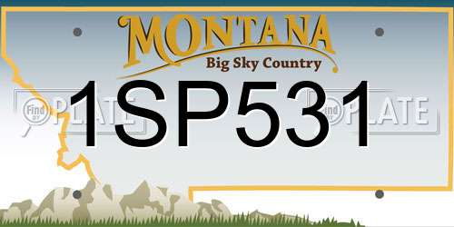 1SP531 Montana License Plate