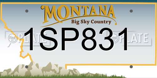 1SP831 Montana License Plate