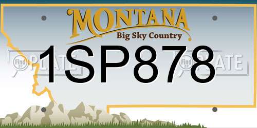 1SP878 Montana License Plate