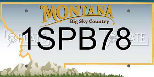 1SPB78 Montana License Plate