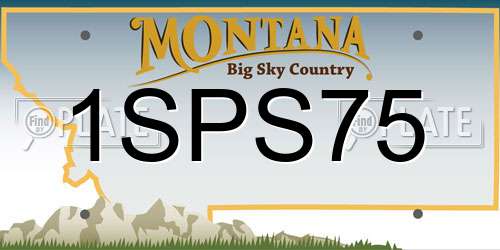 1SPS75 Montana License Plate