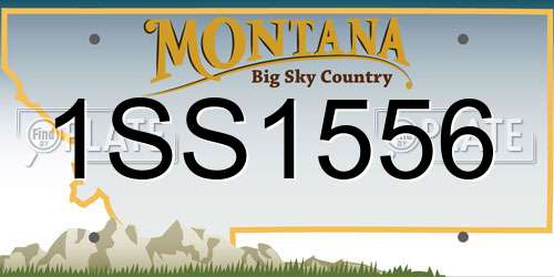 1SS1556 Montana License Plate