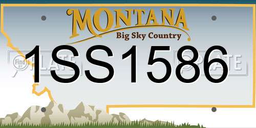 1SS1586 Montana License Plate