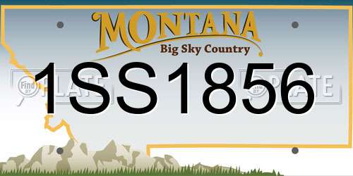 1SS1856 Montana License Plate