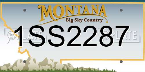 1SS2287 Montana License Plate