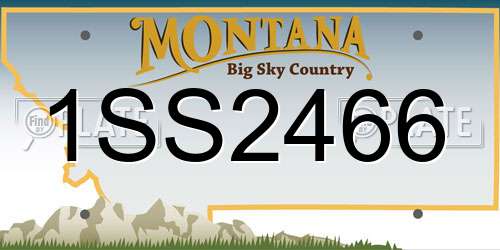 1SS2466 Montana License Plate