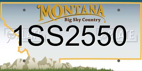 1SS2550 Montana License Plate