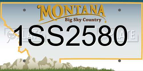 1SS2580 Montana License Plate