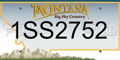 1SS2752 Montana License Plate