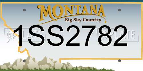 1SS2782 Montana License Plate