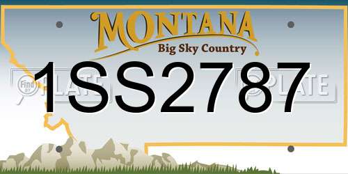 1SS2787 Montana License Plate