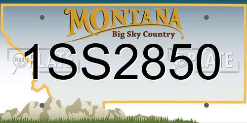 1SS2850 Montana License Plate