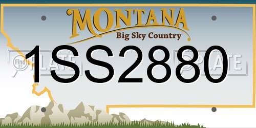 1SS2880 Montana License Plate