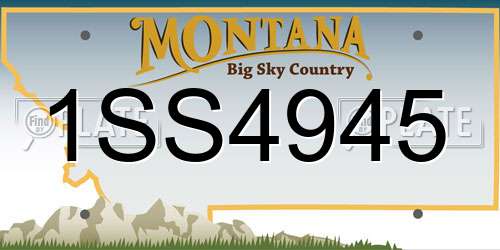 1SS4945 Montana License Plate