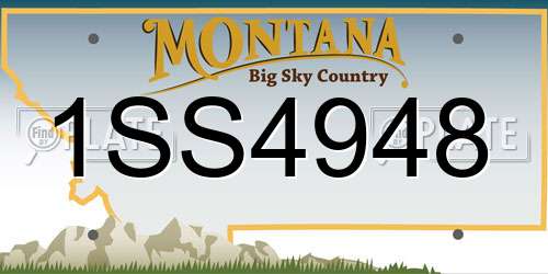1SS4948 Montana License Plate