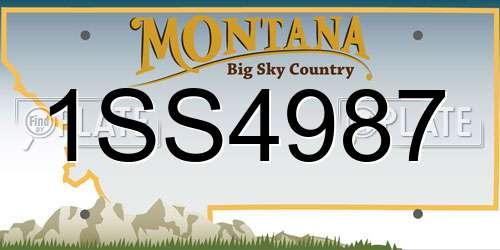 1SS4987 Montana License Plate