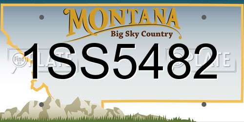1SS5482 Montana License Plate