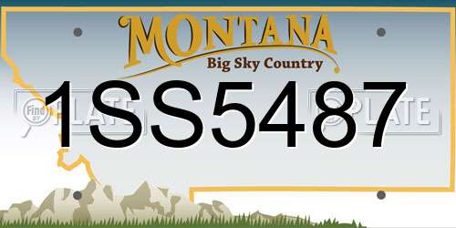 1SS5487 Montana License Plate