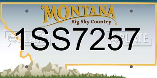 1SS7257 Montana License Plate