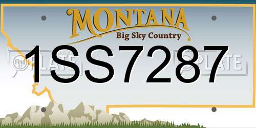 1SS7287 Montana License Plate
